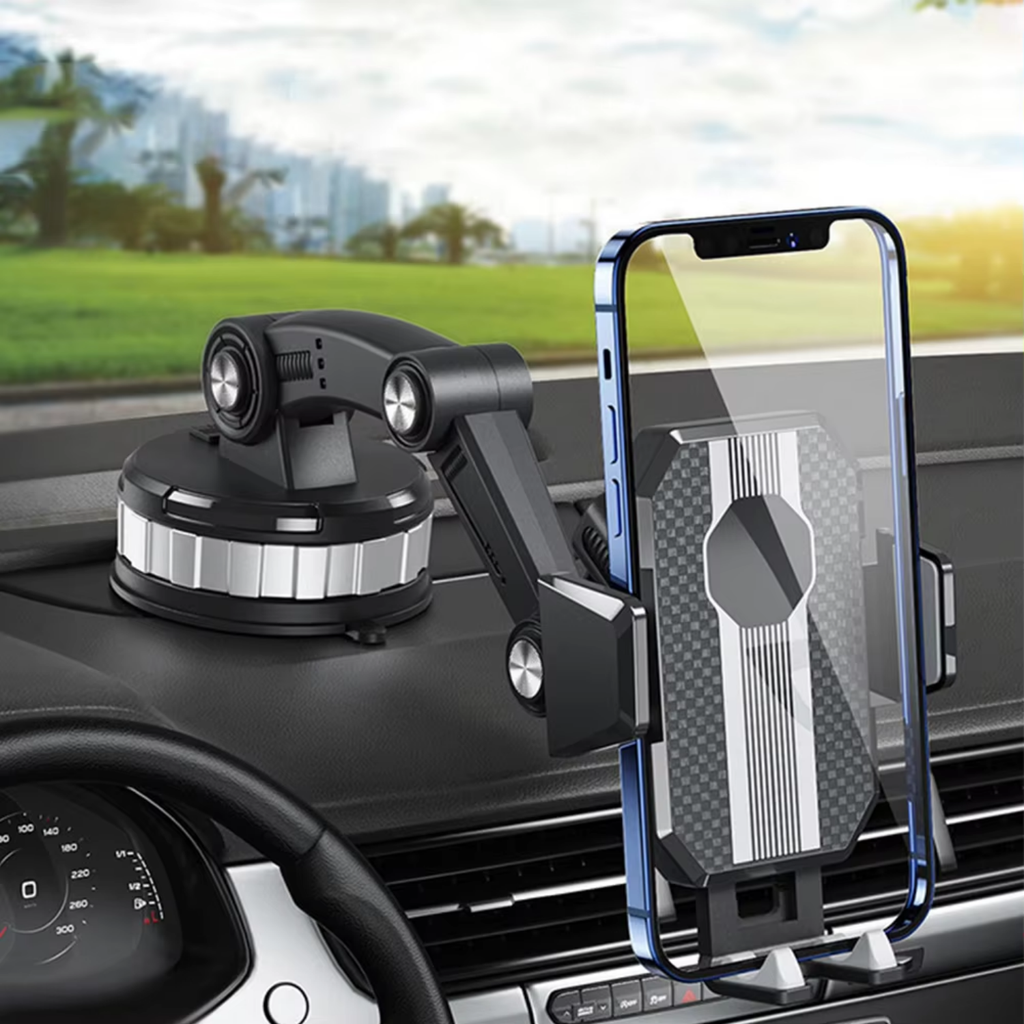Support Auto GripTech avec Ventouse Puissante et Rotation à 360°