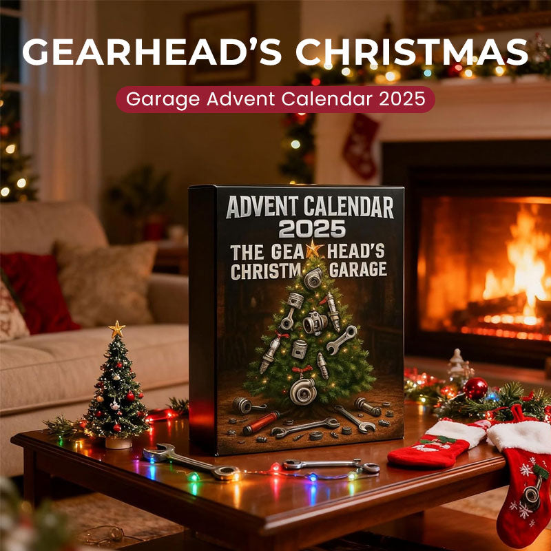 Calendrier de l'Avent Garage Gearhead | Comptez les jours jusqu'à Noël avec des surprises automobiles et des outils !