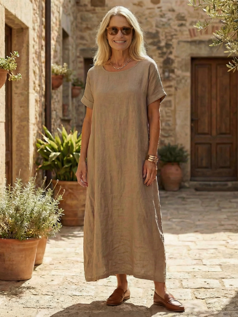 Rosaline | Robe d'été en lin simple