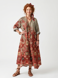Safran | Robe Midi Détente à Poches à Motifs Mixtes