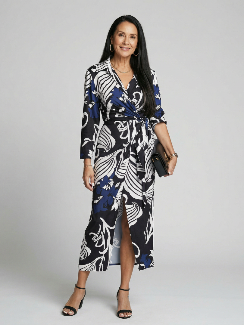 Elden | Robe Midi Wrap Décontractée