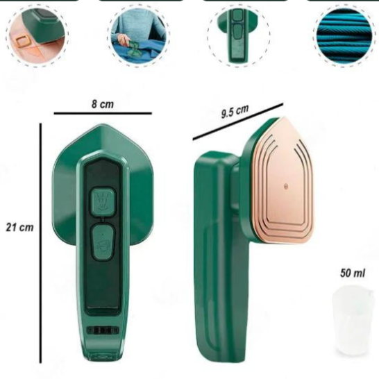 LuxeSteam Mini Fer à repasser à vapeur | Fer portable idéal pour les voyages et l'élimination rapide des plis
