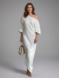 Blythe | Robe Maxi Drapée à Une Épaule