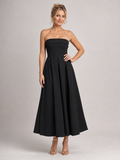 Elove | Robe Midi à Corsage Structuré Sans Bretelles