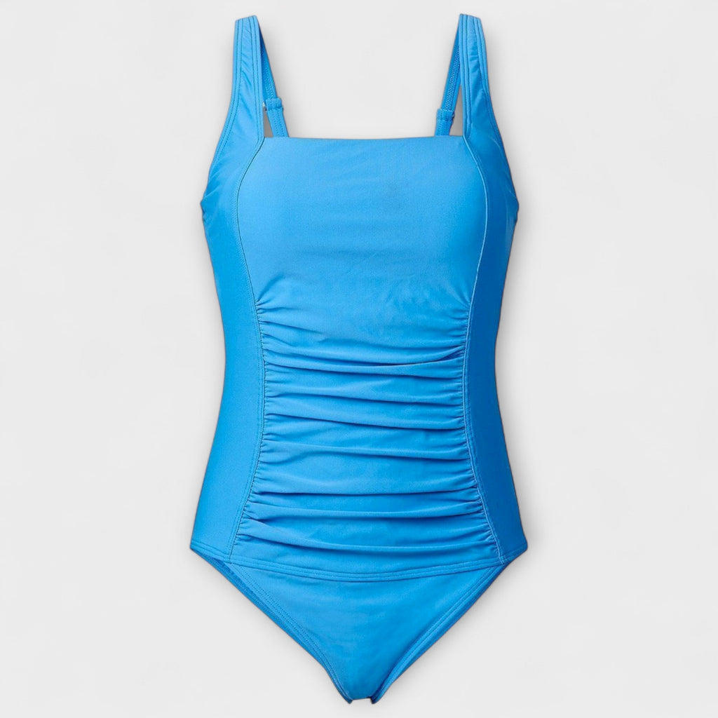 Maillot de Bain Une Pièce pour Femme avec Décolleté en V et Détail Froncé Latéral