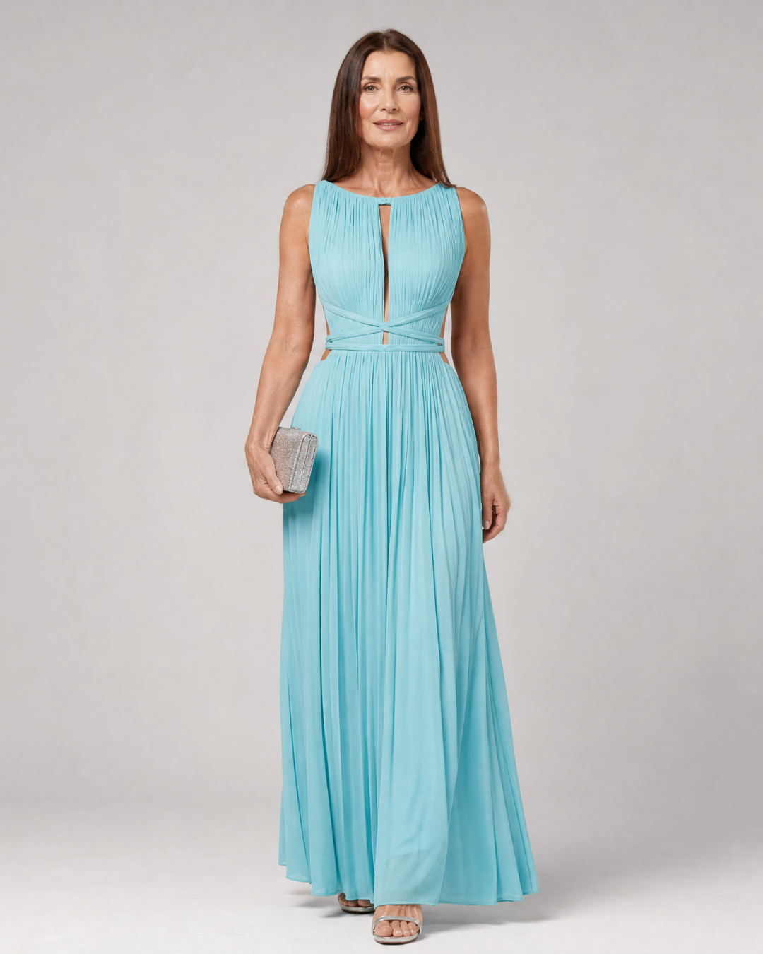 Aeqem | Robe Maxi Sans Manches à Col Clé