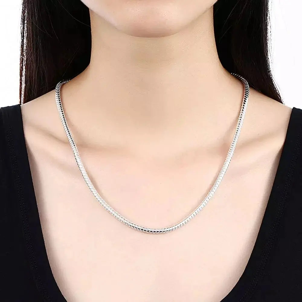 Echoarchiv | 925 3Mm Argent Sterling Chaîne Serpent