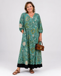 Siseman | Robe Midi Relaxed à Imprimé Vigne Botanique