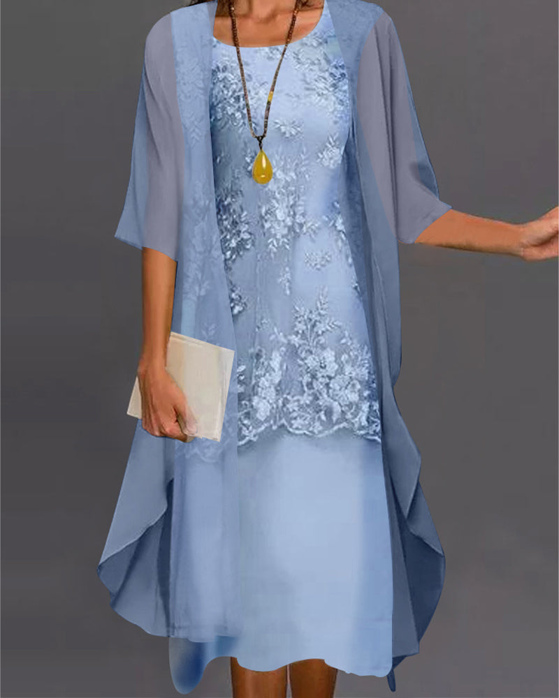 Echoarchiv | Robe en Chiffon Élégante en Deux Parties