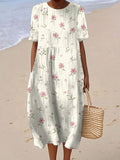 Juriz | Robe d'été à manches courtes avec imprimé floral