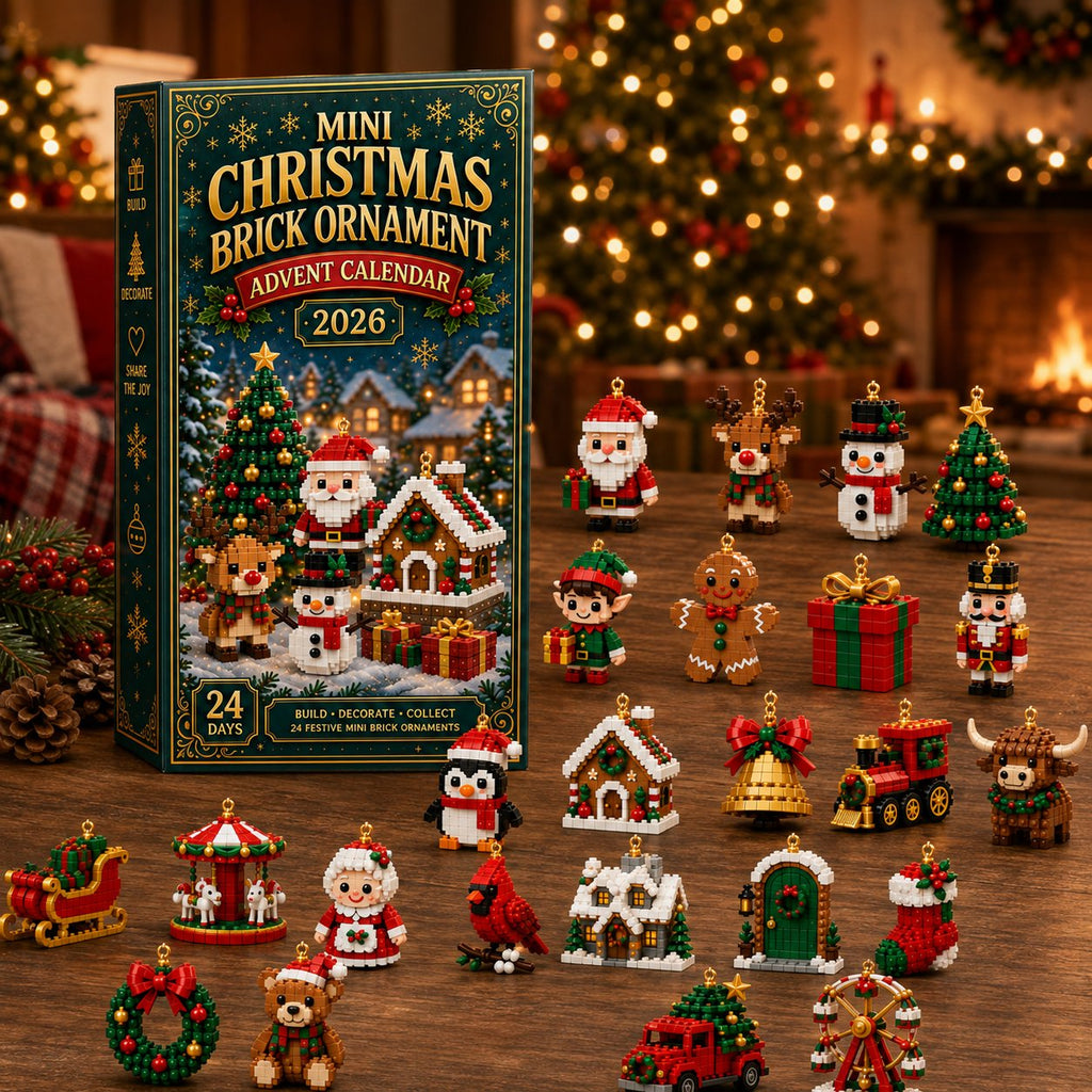 Calendrier de l'Avent Ornement de Noël – 24 Mini Kits de Construction pour Décoration de Noël