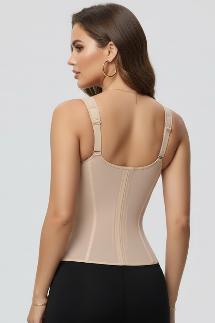 Corset à fermeture éclair pour femmes avec bretelles ajustables