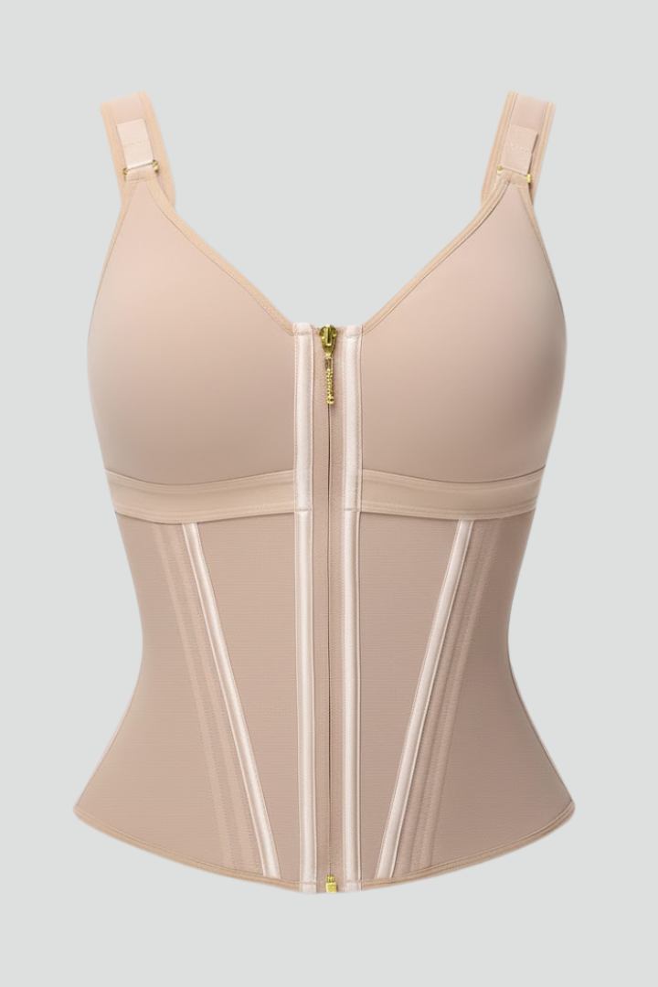 Corset à fermeture éclair pour femmes avec bretelles ajustables