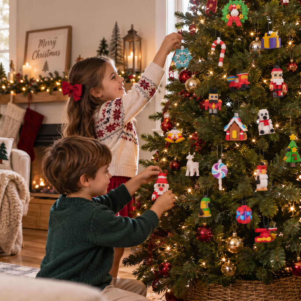 Calendrier de l'Avent en Blocs de Décoration de Noël 2026 – 24 Jours de Surprises de Noël