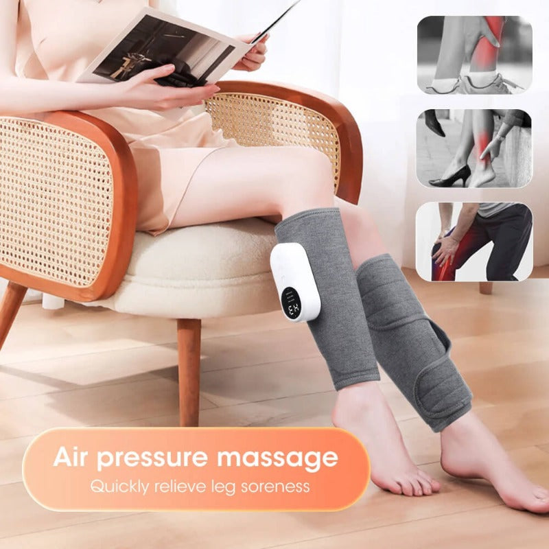 LegRelief Pro | Appareil de Massage des Jambes et Mollets Rechargeable sans Fil avec Compression d'Air