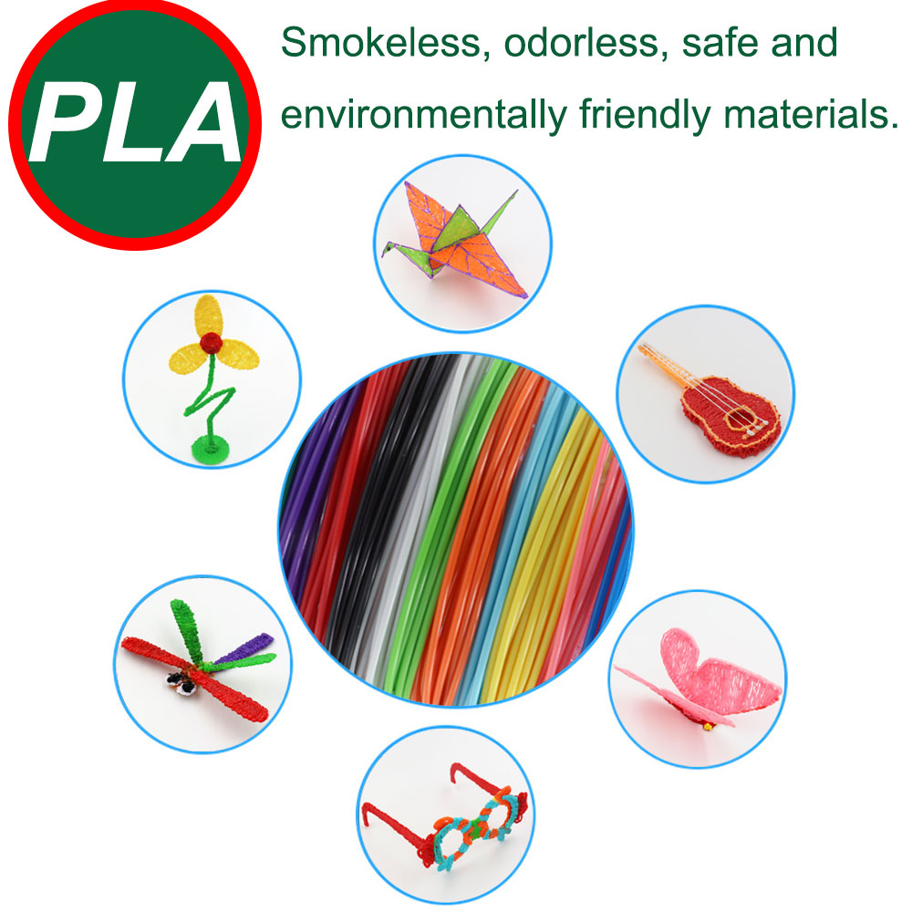 Stylo de dessin 3D DIY avec 200M de filament PLA, cadeau pour enfants