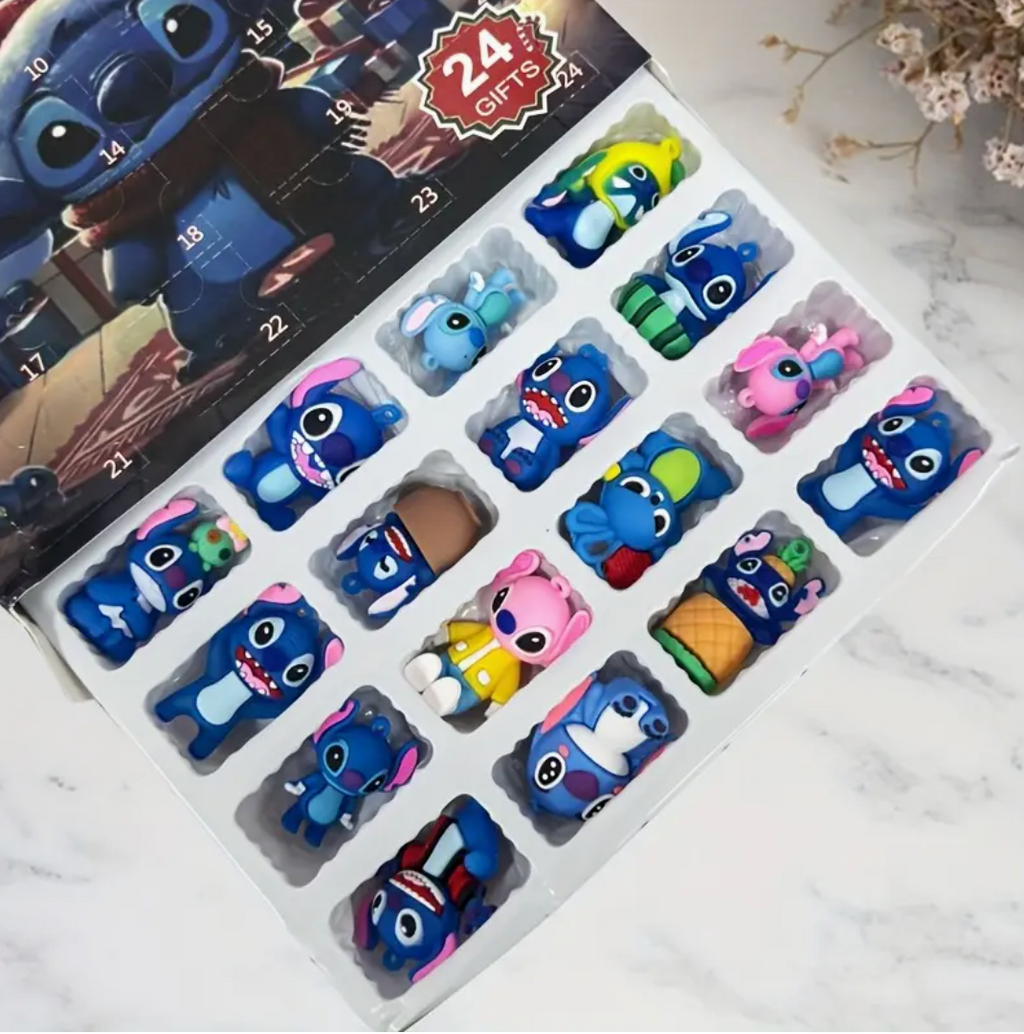 Calendrier de l'Avent FamilieJoy 2025 | Surprises comblées pour tous avec Stitch, Football, Puzzles & Cristaux