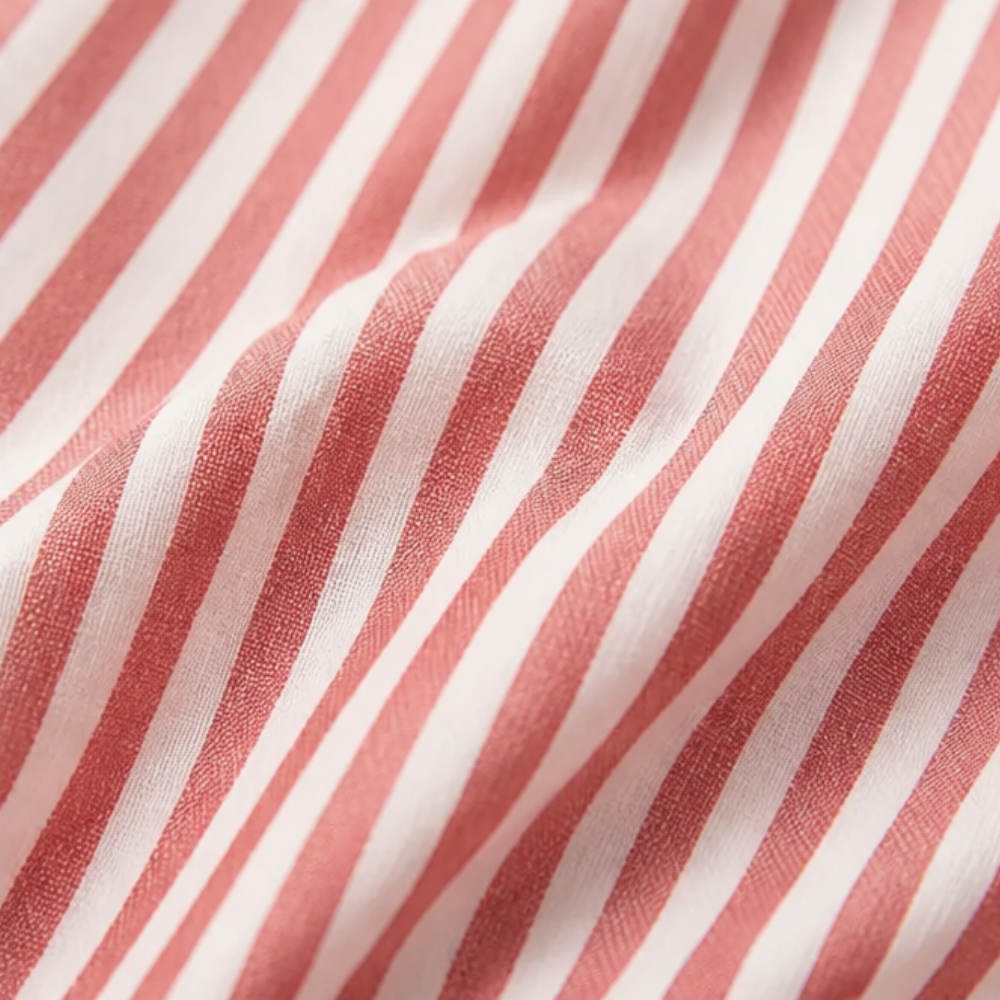 Blouse à col marin rayée Solène avec manches bouffantes