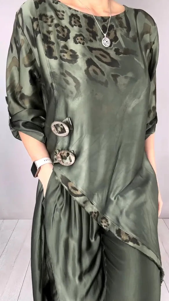 Sudha | Ensemble chic avec haut décontracté et pantalon ample
