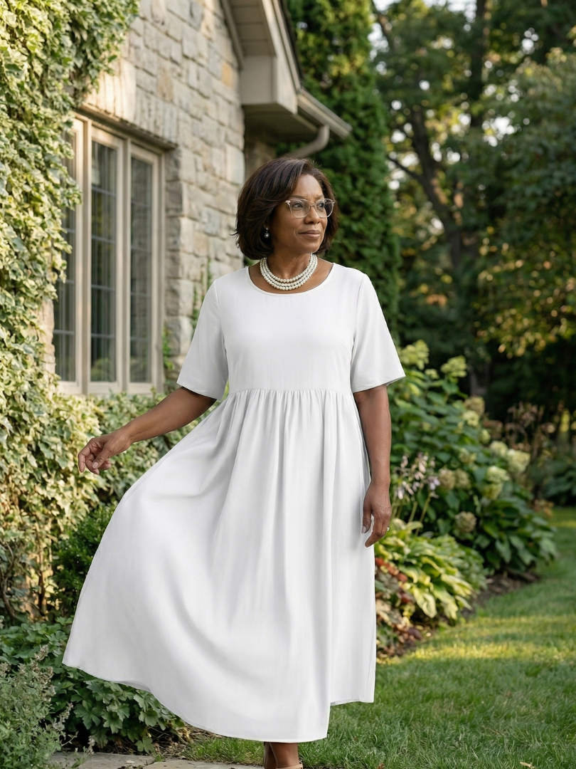 Ciren | Robe Midi à Volants Simple