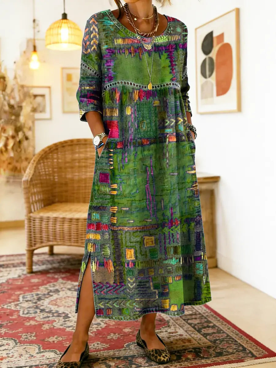 Isabelle | Robe patchwork ethnique