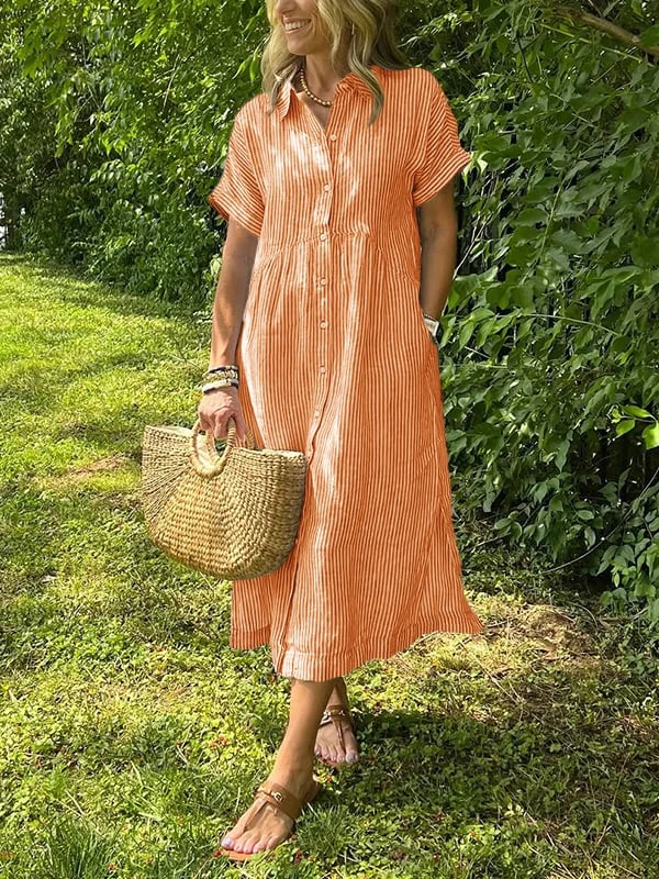 Cassie - Robe élégante à rayures