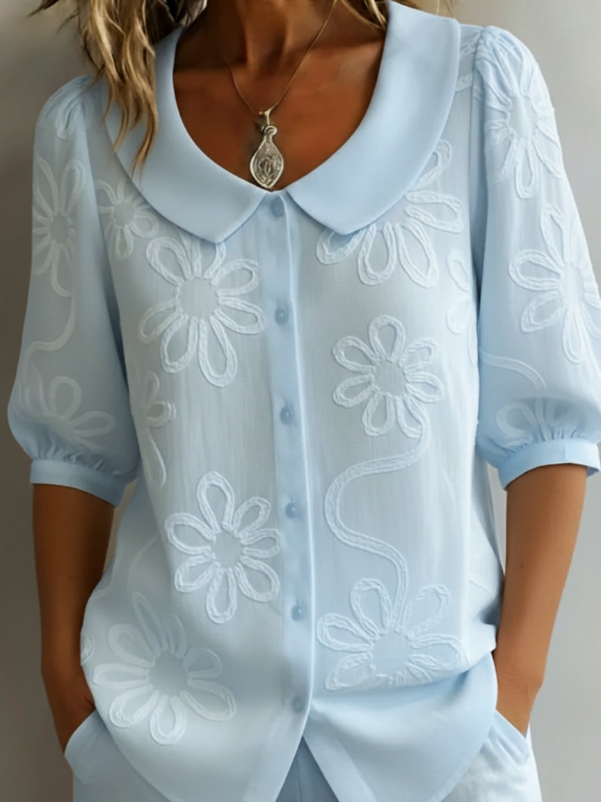 Aurélie™ — Blouse légère avec design floral pour une élégance naturelle
