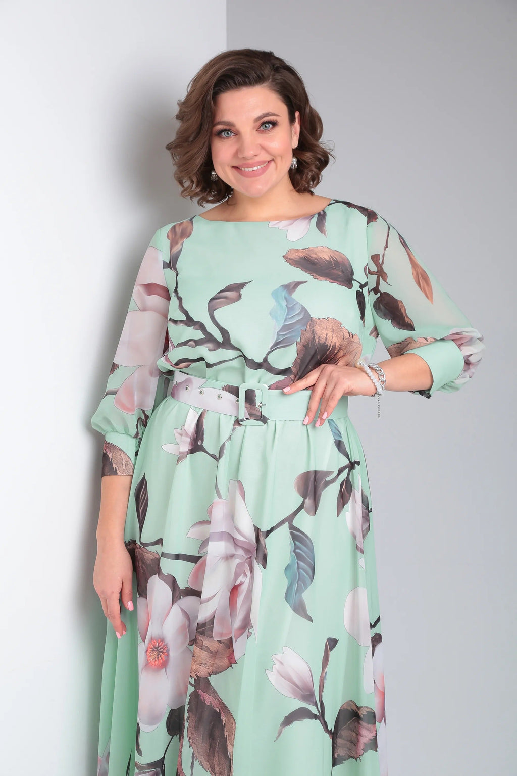 Melaza | Robe maxi élégante avec imprimé floral et ceinture à la taille