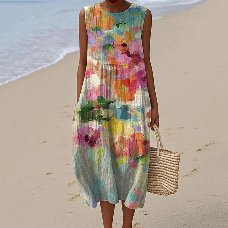 Florine | Robe Midi Éclosion Vibrante