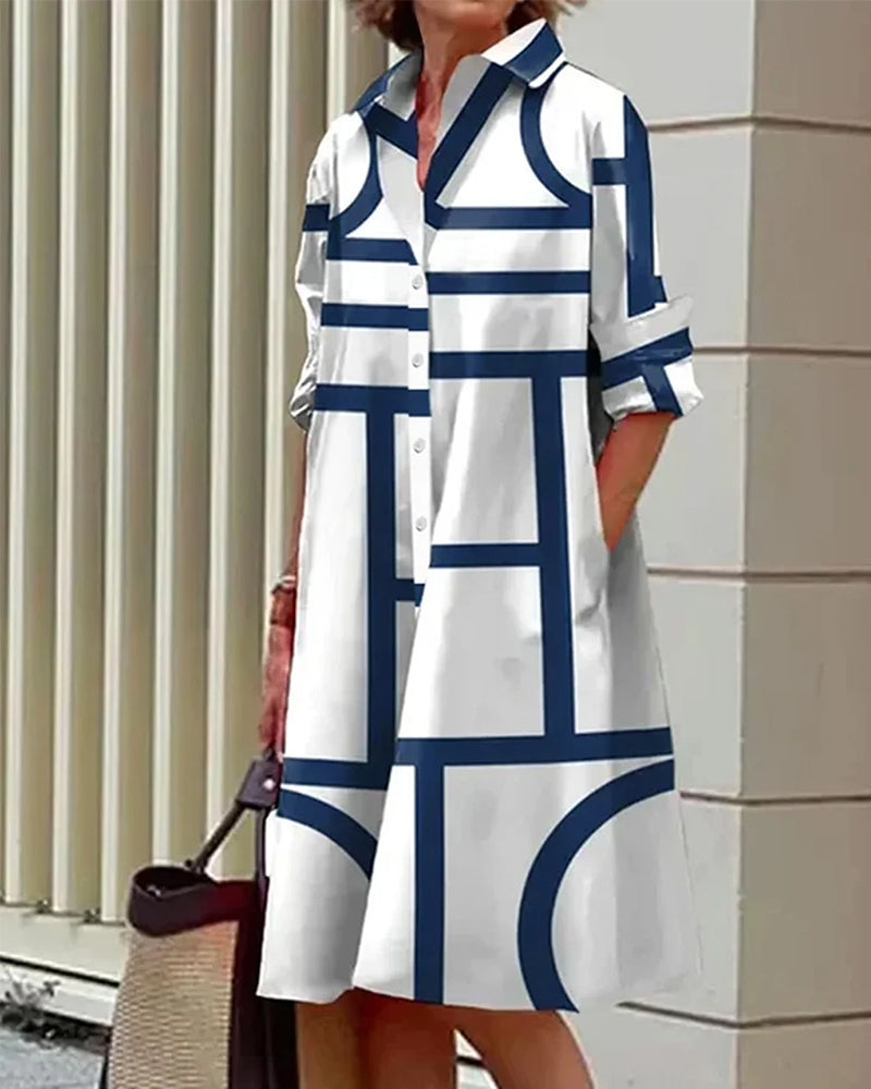 Robe Chic Géométrique pour Femme | Élégante et Moderne