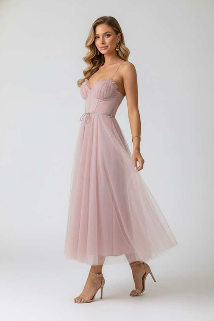 Robe en Tulle pour Femmes avec Décolleté en Coeur