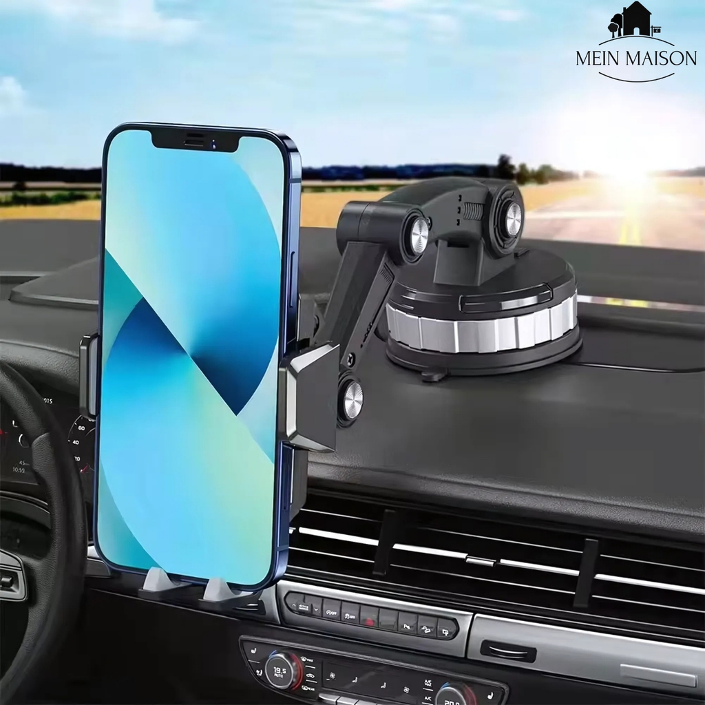 Support Auto GripTech avec Ventouse Puissante et Rotation à 360°