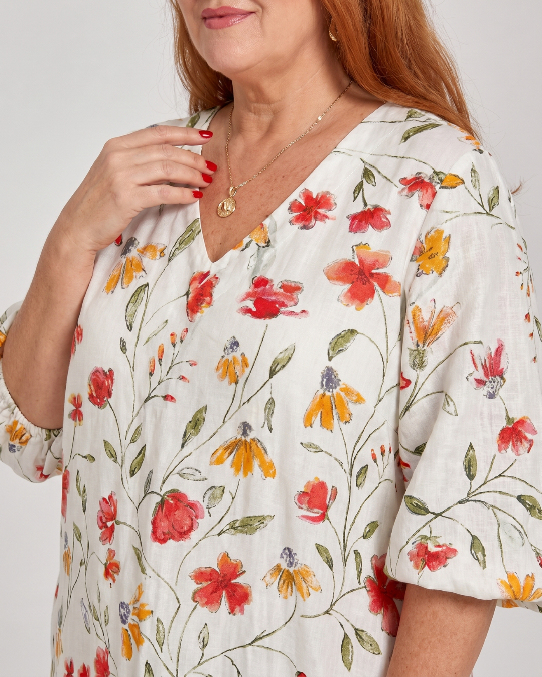 Colesum | Robe Midi Évasée Imprimée de Fleurs Sauvages