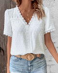 Blouse à manches courtes et décolleté en V - Romy