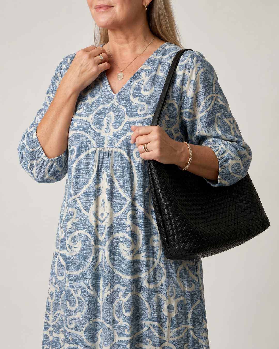 Lumera | Robe Midi Douce avec Imprimé Vintage