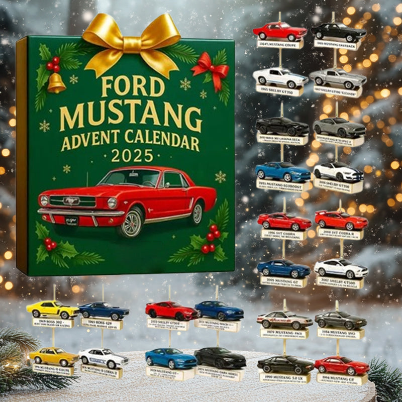 MustangMerry | Calendrier de l'Avent Ford Mustang 2025 Compte à rebours festif