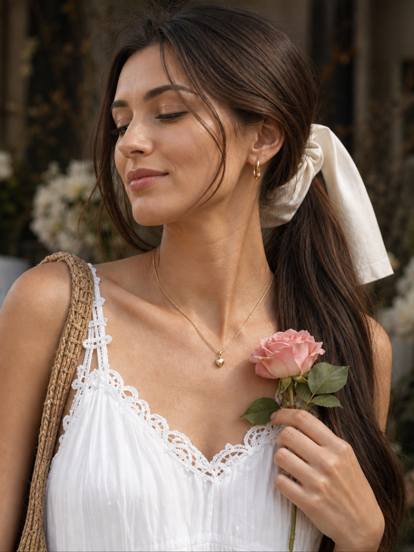 Lorelei | Robe midi à bretelles spaghetti avec couches de dentelle superposées
