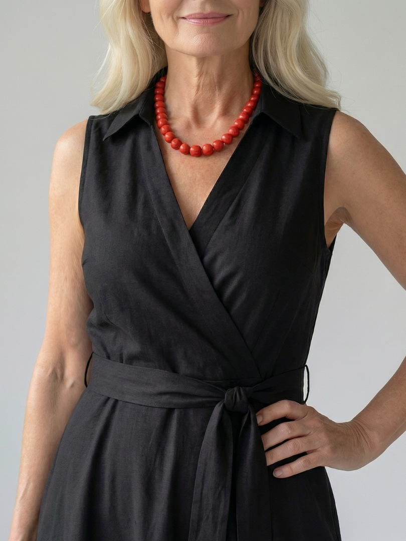 Ziven | Robe Midi Drapée Décontractée