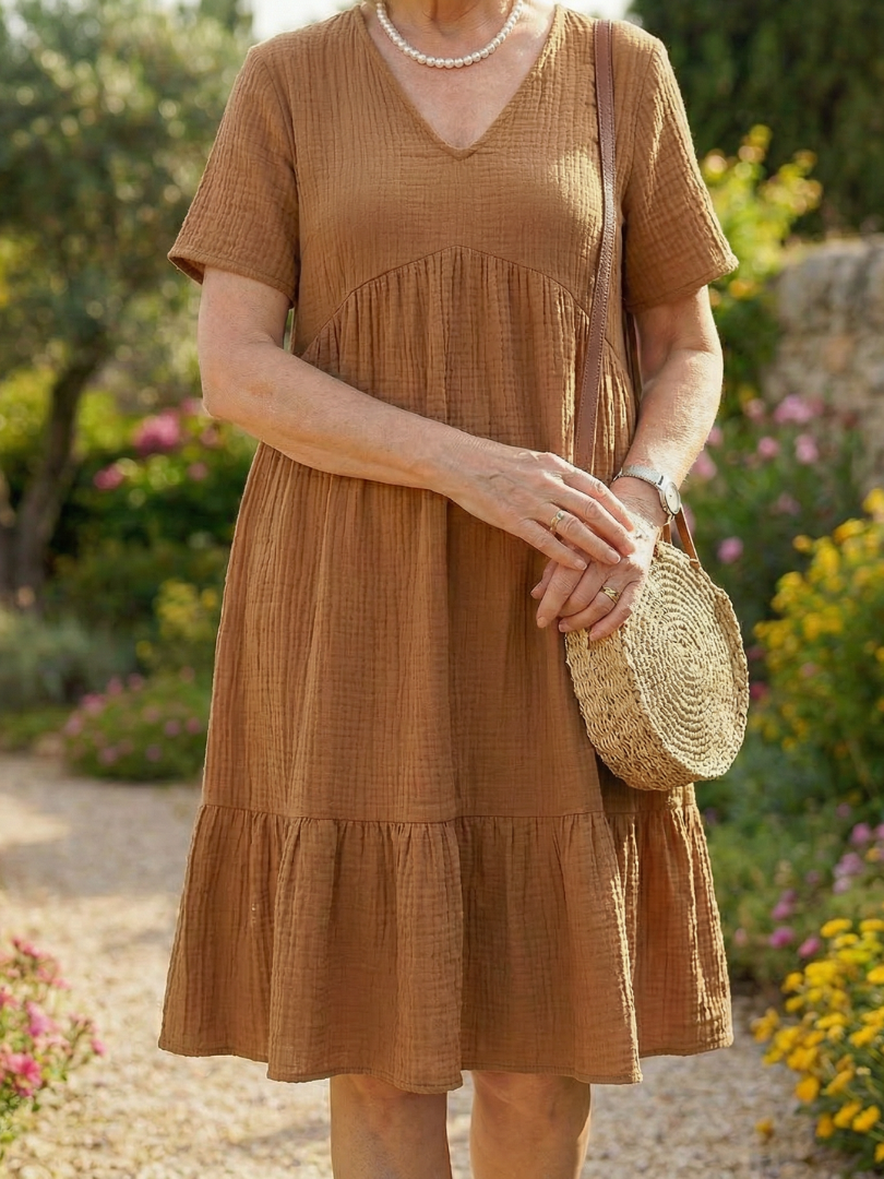 Delphinia | Robe Tissée Éléguante