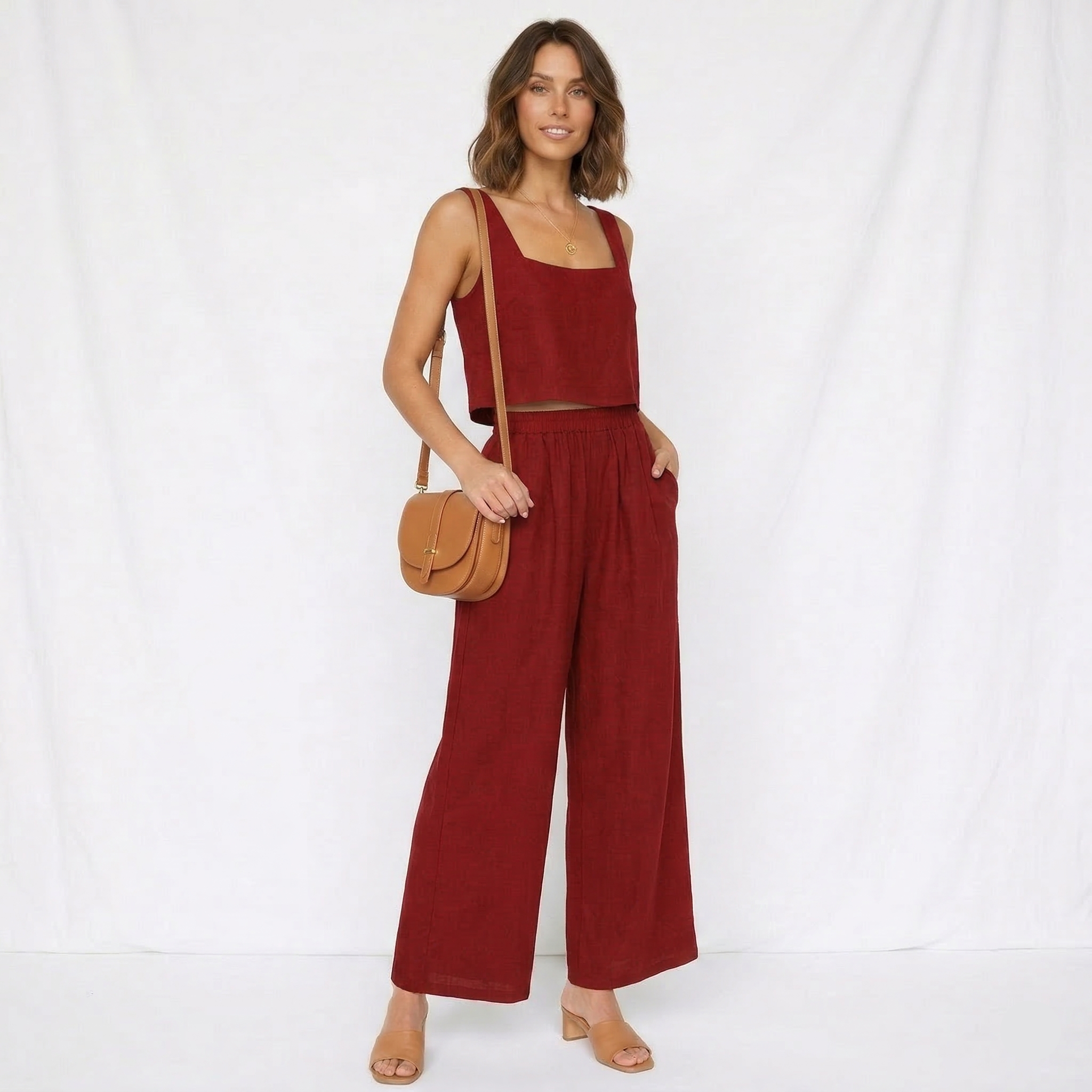 Ensemble Femme Deux Pièces Confort Top et Pantalon