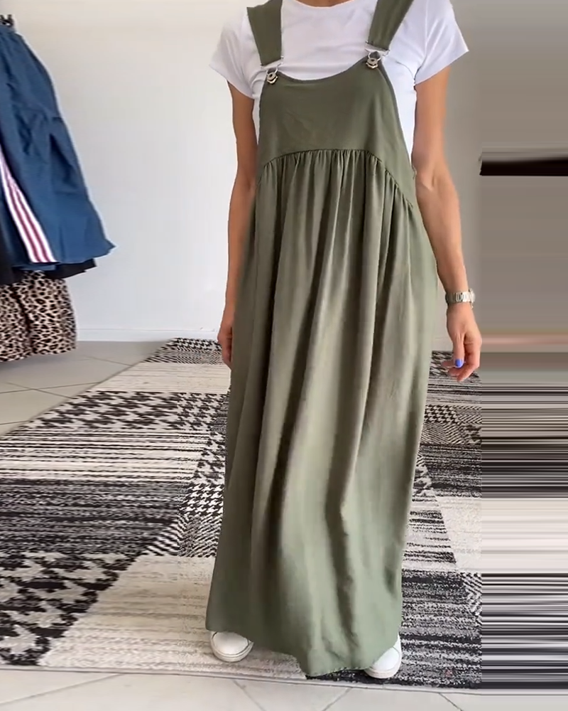 Molly | Robe unie décontractée avec bretelles