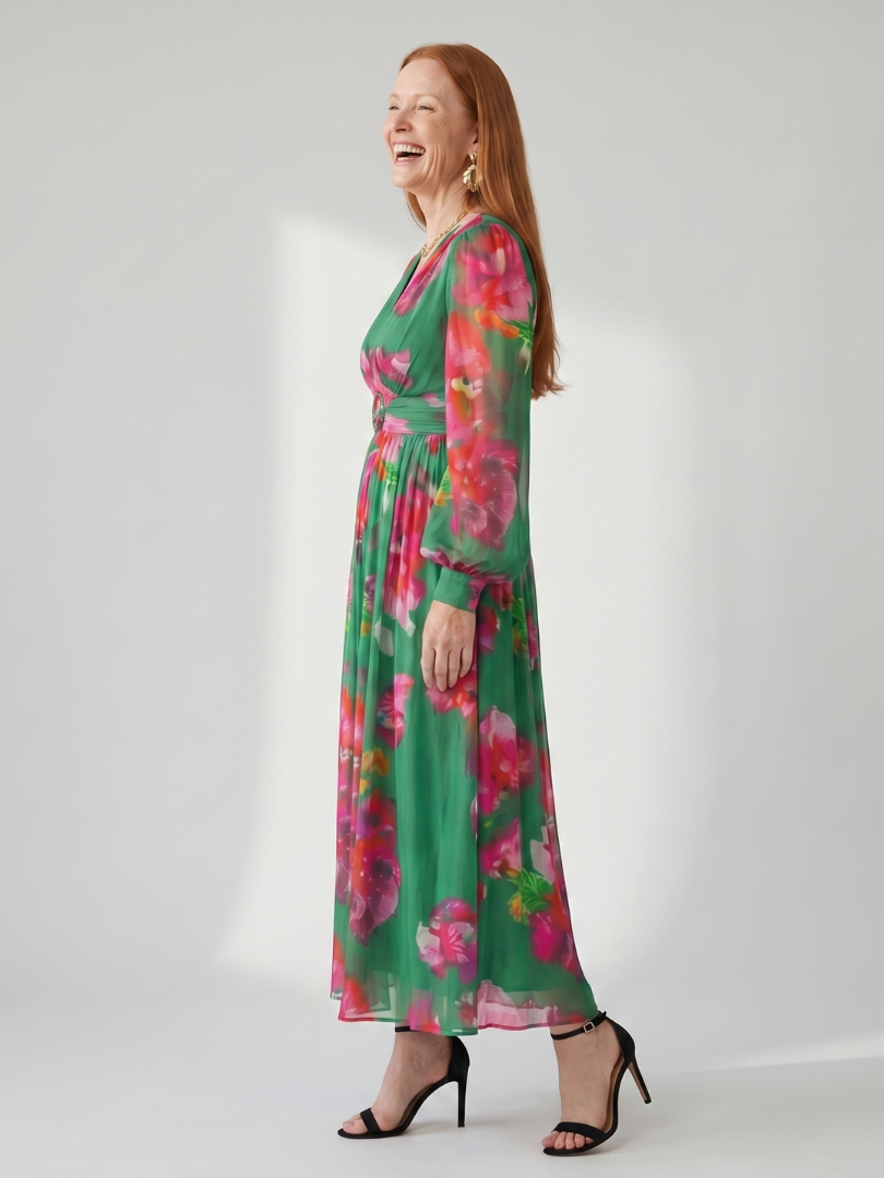 Valen | Robe Midi Florale Douce