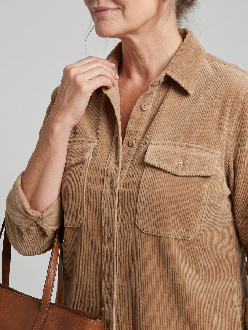 Pema | Robe Midi à Manches Longues avec Poches Patte