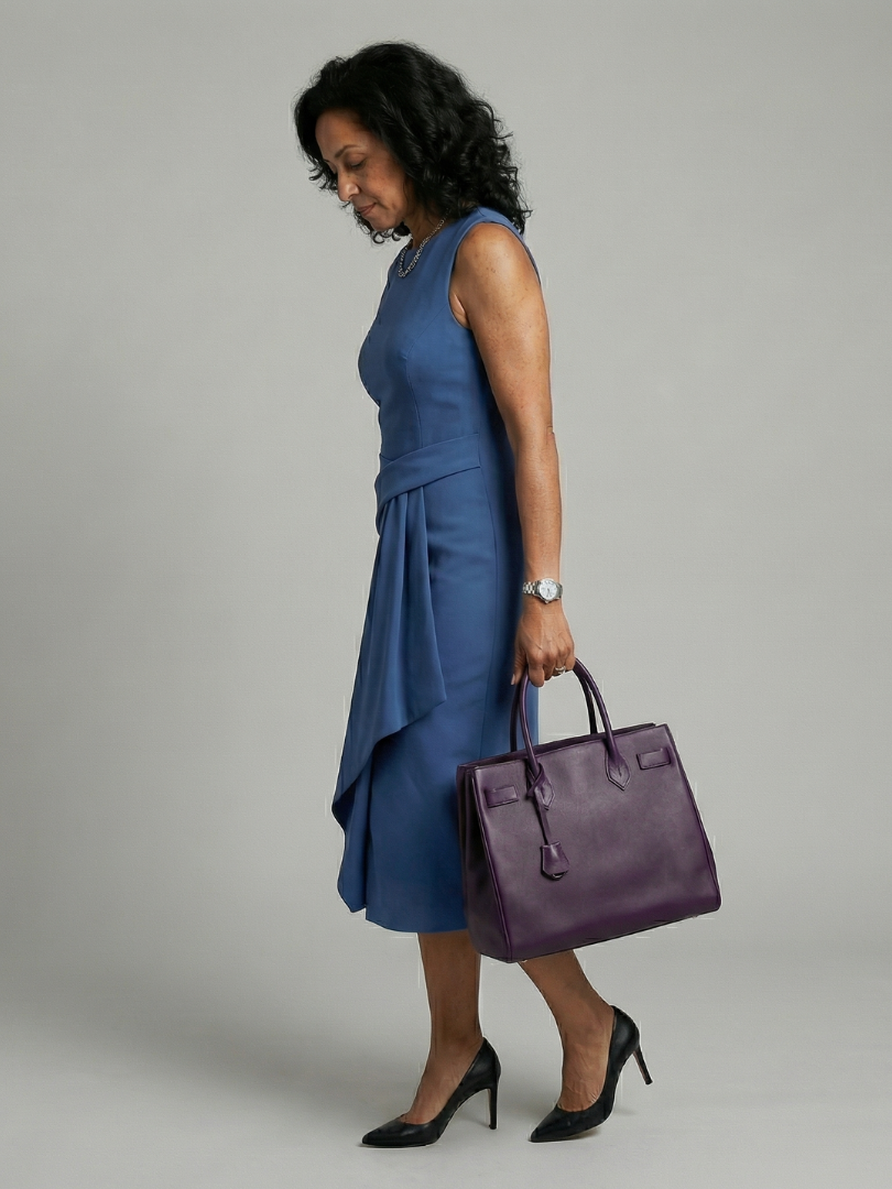 Oriel | Robe Midi Drapée Asymétrique