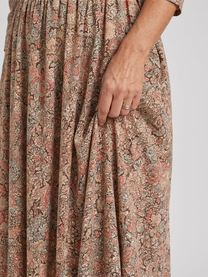 Picao | Robe Midi Vintage à Manches Trois Quarts