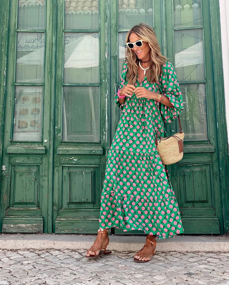 Ellaine | Robe bohème romantique maxi