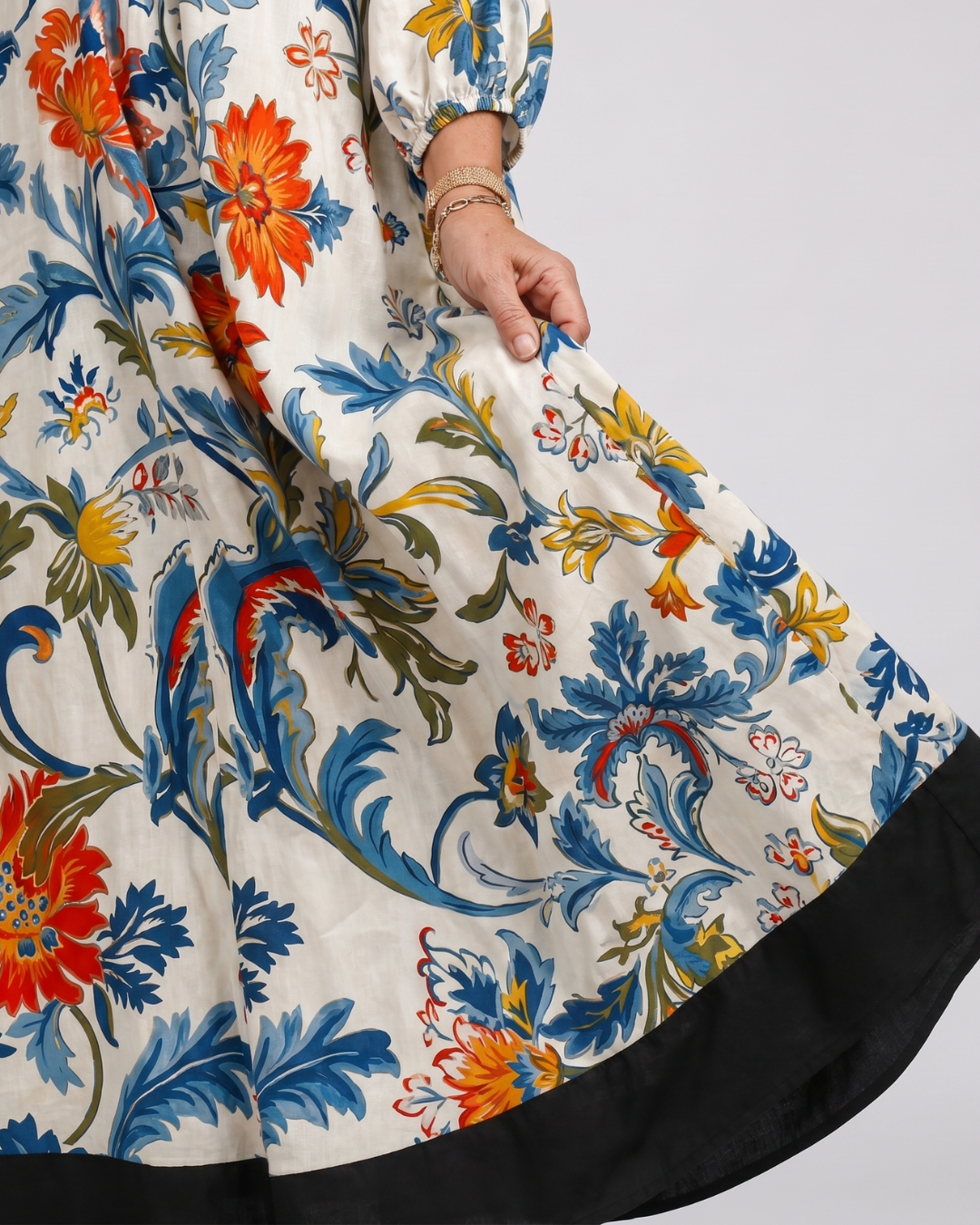 Avenelle | Imprimé Botanique Scroll Robe Midi Poche Quotidienne