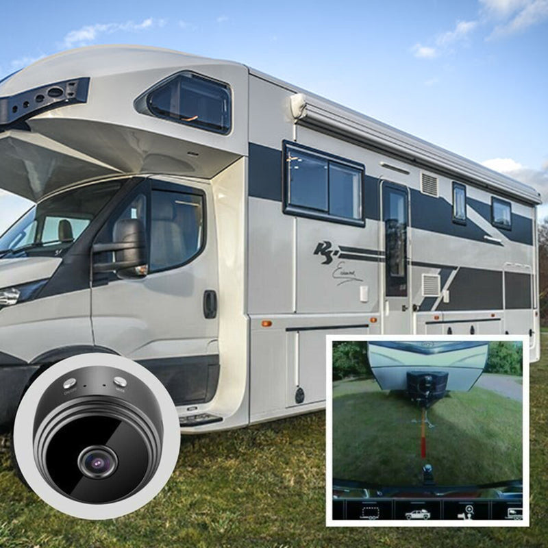 Caméra Mini WiFi Magnétique 1080p - Caméra de Recul pour Remorque de Camping