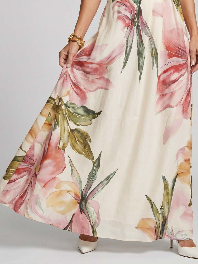 Hester | Robe Maxi à Encolure Halter Fluide