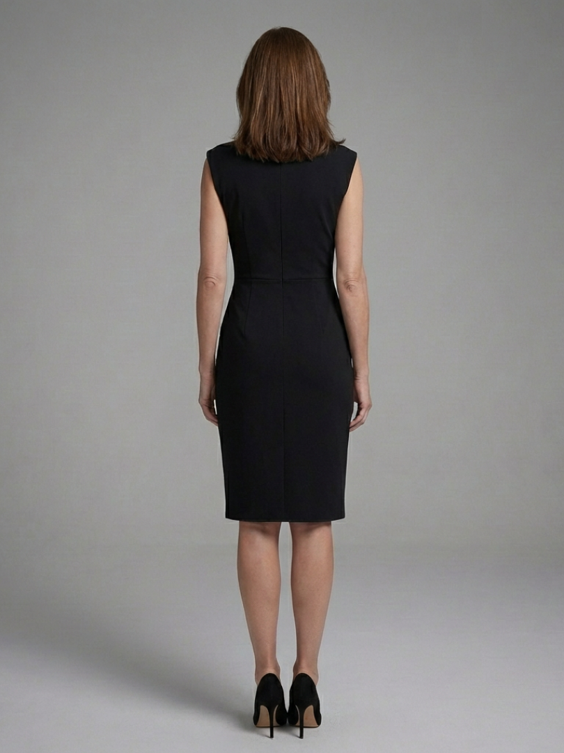 Faelina | Robe Midi Sans Manches à Détail en Fente